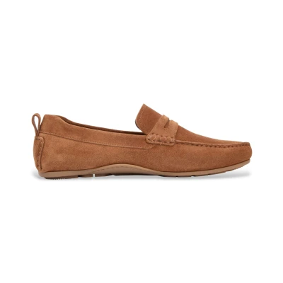 Abbildung von Tommy Hilfiger für Herren. FM0FM05789 Driver Loafers aus Wildleder mit brauner, gezackter Sohle (45), Wohnung, Keine, Lässig