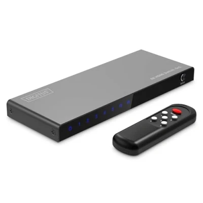 Abbildung von DIGITUS DS 55334 HDMI Switch 5x1 5 In 1 Out UHD 8K/60 Hz HDTV: 7680 x 4320p HDCP 2.3 &amp; 2.1 HDR, CEC, Deep Color, DTS, Dolby Digital, LPCM Für TV, Monitor, PS5, PS4, Xbox