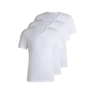 Abbildung von BOSS Herren T Shirt Vn 3p Co Shirt, New White, XXL
