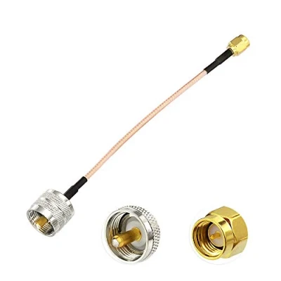 Abbildung von BINGFU SMA Stecker auf PL 259 UHF Koaxialkabel 15 cm RG316 Antennenverlängerungskabel Kompatibel mit Wouxun Baofeng Quasheng Linton Walkie Talkie Funkgerät