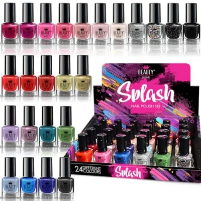 Abbildung von Splash 24 x Nagellack Set Verschiedene Moderne Farben Schnelltrocknend (Set B)