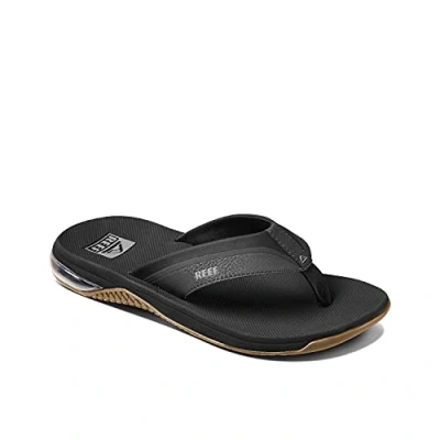 Abbildung von Reef Herren Anchor Flipflop, schwarz/Silber, 45 EU