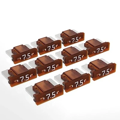Abbildung von AUPROTEC Mini LP Kfz Sicherungen Flachstecksicherungen 2A 30A Auswahl: 7,5A Ampere braun, 10 Stück