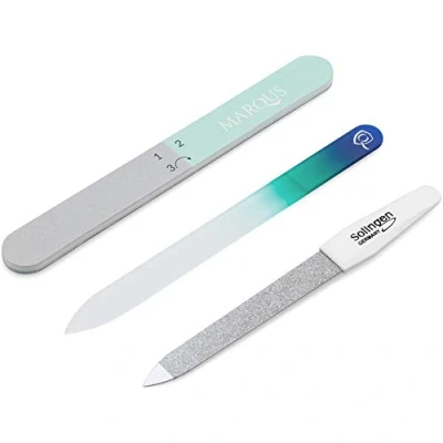 Abbildung von marQus Nagelfeilen Set komplette Pflege mit Solingen Saphirfeile, Glasfeile und Polierfeile