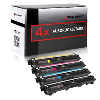 Abbildung von Logic Seek 4 Toner kompatibel für Brother TN 242 246 HL 3142 3152 3172 CW CDW DCP9017CDW Schwarz 2.500 Seiten, Color je 2.200 Seiten