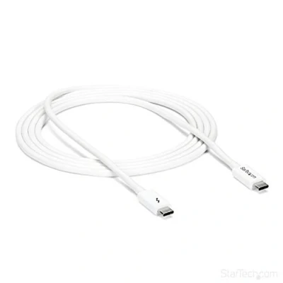 Abbildung von StarTech.com 2m Passives Thunderbolt 3 Kabel, 20Gbps, 100W PD, 4K Video, Kompatibel mit USB4/DP Alt Mode, 4, USB 3.2/Typ C (TBLT3MM2MW)