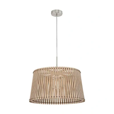 Abbildung von Eglo 96193 Hängeleuchte Sendero Holz ahorn 1X40W H:110 Ø 45cm