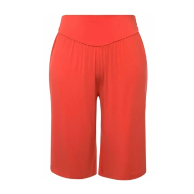 Abbildung von Ulla Popken Wideleg Bermuda Nachtwäsche Hose, Damen, Größe: 42/44, Pink coral