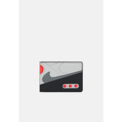 Abbildung von Nike Icon Air Max 90 Card Wallet Brieftasche Kreditkarten Führerschein Karten Grau, Grau Rot, Standard, Casual