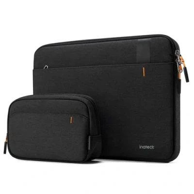 Abbildung von Inateck 360 Schutz Laptoptasche, Kompatibel mit 13 Zoll MacBook Air M1/M2/M3 2018 2024, Pro M1/M2 2016 2022, 12.3 Surface 11/10/9/X/8/7/6/5/4/3, Laptop Hülle Zubehör Tasc