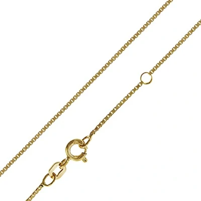 Abbildung von trendor Feine Venezianer Kette Gold auf 925 Silber 0,9 mm 38 bis 50 cm zeitloser Halsschmuck für Damen, goldplattierte Kette, schöne Geschenkidee 35913 40