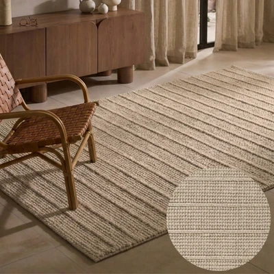 Abbildung von Ted Baker Wollteppich "Parker, auch als Läufer" rechteckig 7 mm Höhe Wolle, Natur, handgewebt, Wohnzimmer, Schlafzimmer, Boho, Skandi
