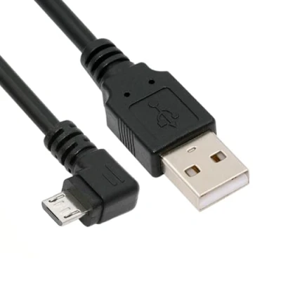Abbildung von cablecc Daten und Ladekabel, rechtwinklig, 90 Grad, Micro USB 5 polig auf 2.0, für Telefon/Tablet, 480 Mbit/s Übertragungsgeschwindigkeit (100 cm)