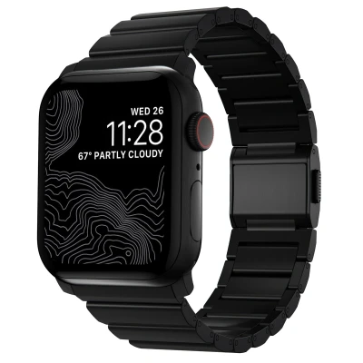Abbildung von Nomad Titanium Armband Apple Watch 42mm / 44mm 45mm 49mm schwarz NM1A41BXT0