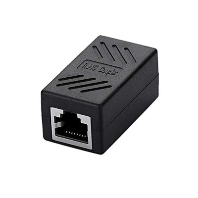 Abbildung von SIENOC Cat5 /Cat6 RJ45 Kupplung 8P8C Netzwerkkabel Verbinder geschirmt Buchse auf Schwarz (eins Stück)