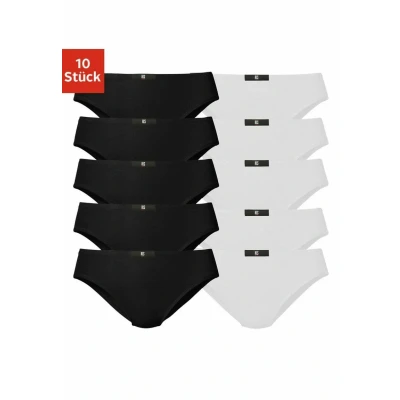 Abbildung von H.I.S 10 PACK Slip Schwarz weiß, Damen, Größe: 34, weiß