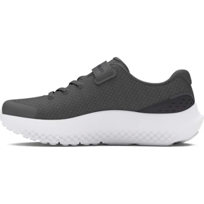 Abbildung von Under Armour Jungen Vorschule Surge 4 Klettverschluss, leichte und atmungsaktive Laufschuhe, gepolsterte Joggingschuhe für langen Komfort,Castlerock / Anthracite Anthracite,33