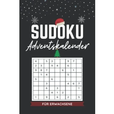 Abbildung von Sudoku Adventskalender für Erwachsene: 72 Rätsel in 3 Schwierigkeitsstufen von leicht bis schwer kleine Geschenke Senioren und Rentner zu weihnachten