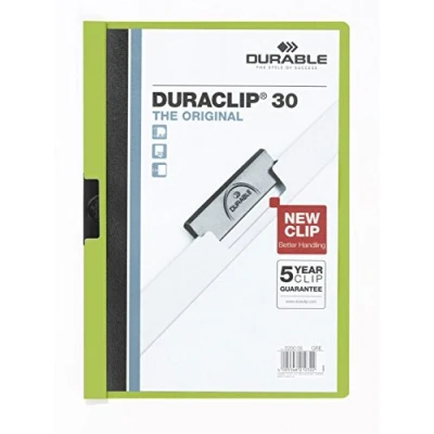 Abbildung von DOSSIER Clip DuraclIP PVC A4 2200 Metallklammer 30h Hellgrün