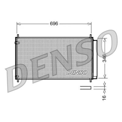 Abbildung von DENSO DCN50022 Klimakondensator mit Trockner 696x346x16 R 134a 696 TOYOTA: Corolla Verso, Avensis III Estate, Verso