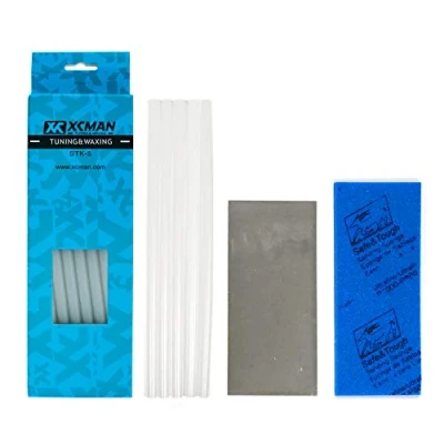 Abbildung von XCMAN Alpine Freeride Snowboard Ski Base Ptex Repair Kit: 5 ptex, Metal Scraper, Sanding Sponge