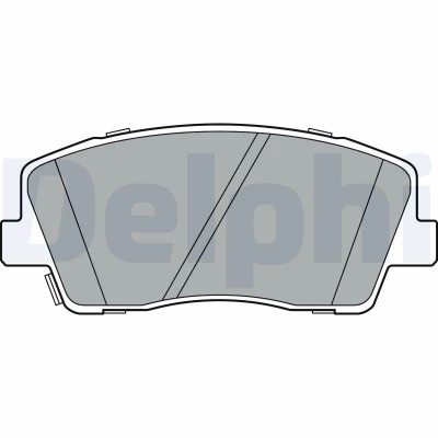 Abbildung von DELPHI LP3376 Bremsbelagsatz mit akustischer Verschleißwarnung Anti Quietsch Blech ohne Zubehör KIA: Stinger Hatchback