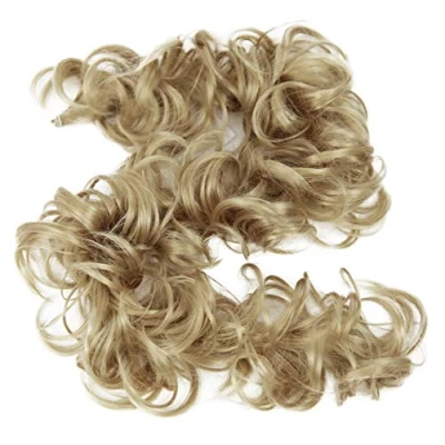 Abbildung von CAISHA XXL Haarteil Haargummi Hochsteckfrisuren Voluminös Gelockt Unordentlich Dutt Blond HW17