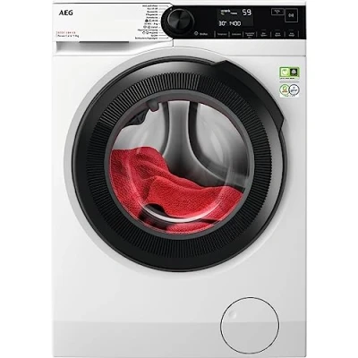 Abbildung von AEG LR8AMZ49FL Waschmaschine / Serie 8000 mit PowerCare® ÖKOMix Faserschutz ProSteam® Auffrischfunktion 9,0 kg Leise Mengenautomatik Nachlegefunktion Kindersicherung 1400 U/min