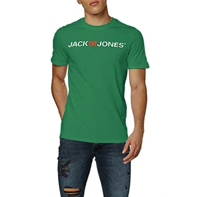 Abbildung von JACK &amp; JONES Herren JJECORP Logo Tee SS Crew Neck NOOS 12137126, Verdant Green/White REG, XS