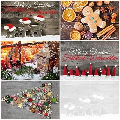 Abbildung von EDITION COLIBRI Weihnachtskarten: 50er Weihnachtskarten Set, Postkarten Set mit einem bunten Mix aus 5 verschiedenen Motiven à 10 Stück (10824 28)