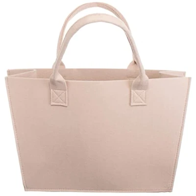 Abbildung von Brandsseller Filz Tasche ca. 36 x 15 25 cm Einkaufstasche Shoppingbag Freizeittasche Handtasche Shopper Beige