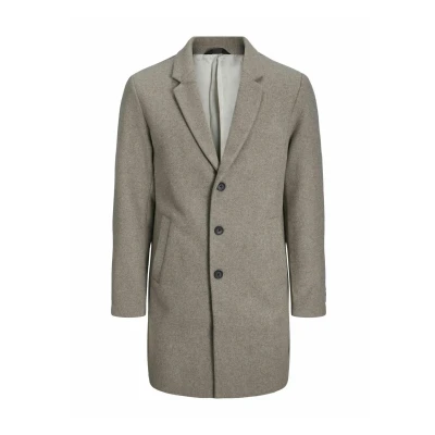 Abbildung von Jack &amp; Jones Eharrison Klassischer Mantel, Herren, Größe: Small, Greige