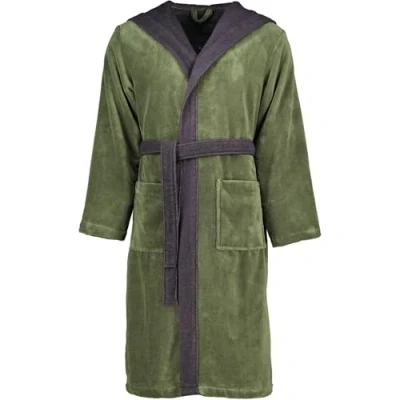 Abbildung von Vossen Bademäntel unisex Kapuze Poppy mud green/anthrazit 0032 M
