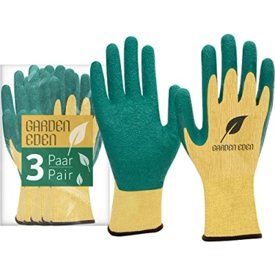 Abbildung von ACE Garden Eden Gartenhandschuhe 3 Paar Garten Arbeitshandschuhe Schutzhandschuhe für Damen &amp; Herren 09/L (3er Pack)
