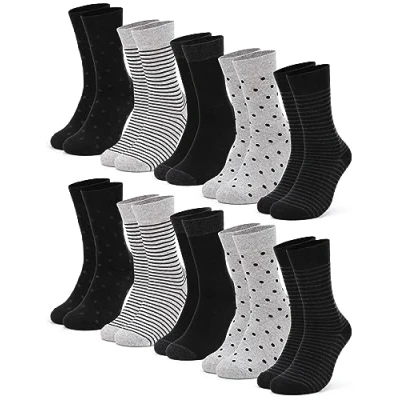 Abbildung von Occulto Damen Muster Socken 10 Paar (Modell: Milka) 35 38 Schwarz