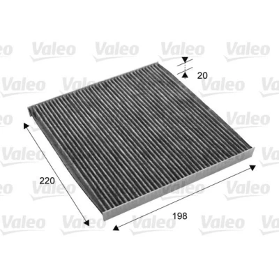 Abbildung von VALEO CLIMFILTER PROTECT 715701 Innenraumfilter Aktivkohlefilter 200mm 219mm 20mm TOYOTA: Corolla Verso, IX Station Wagon