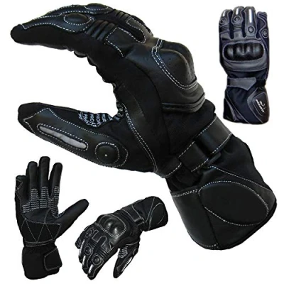 Abbildung von PROANTI Sommer Regen Motorradhandschuhe mit Visierwischer Motorrad Handschuhe (M)