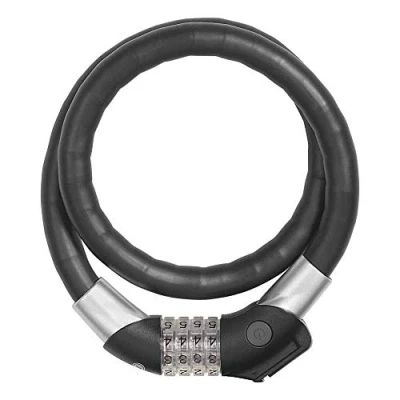 Abbildung von ABUS Kabelschloss Steel O Flex Raydo Pro 1460/85 TexKF Fahrradschloss Set mit Halterung für den Rahmen des Fahrrads 20 mm Sicherheitslevel 6 Schwarz