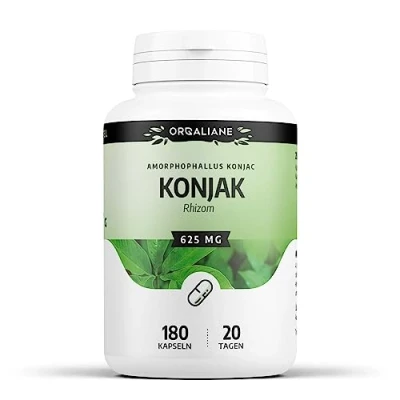 Abbildung von Konjak 625mg 180 kapseln 4000 mg Glucomannan pro Tagesdosis Orgaliane