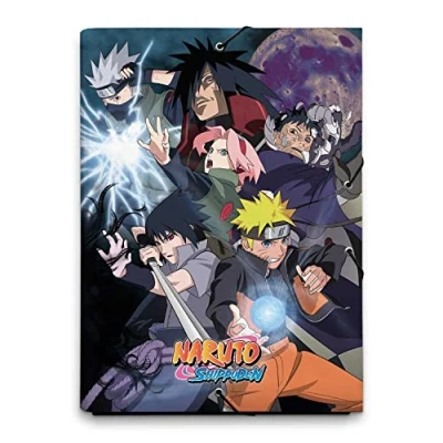 Abbildung von Grupo Erik Mappe A4 Premium Sammelmappe Naruto Dokumentenmappe mit Gummizug Heftmapppe Schule Zubehör Heftbox Schulranzen Eckspanner Ordnungsmappe Kawaii Schulsachen