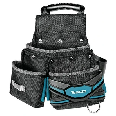 Abbildung von Makita E 15207 3 Fächer Werkzeugtasche, für die Befestigung am Gürtel oder zum Tragen, universell nutzbar bspw. Nägel, Schrauben, Schraubendreher, 320 x 145 270 mm (LxBxH)