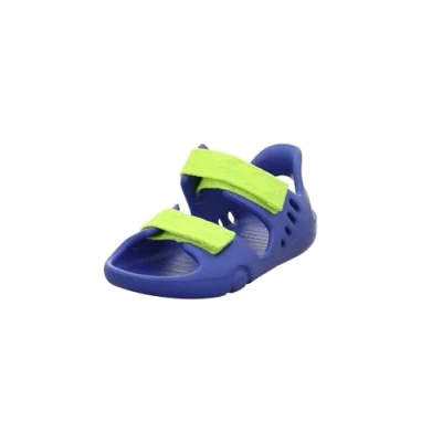 Abbildung von Superfit Splash Unisex Pantolette flach für Kinder, Größe: 28, Blau/hellgrün Kunststoff/textil
