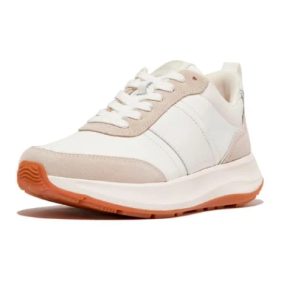 Abbildung von Fitflop Damen F Mode Flow Flatform Sneaker aus Stoff/Wildleder/Leder Schuh, Urban White Mix, 39 EU
