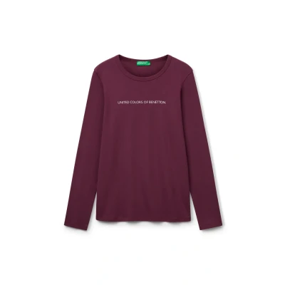 Abbildung von United Colors of Benetton Langarmshirt, Damen, Größe: Small, Violet