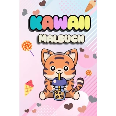Abbildung von Kawaii Essen: Ein Ausmalbuch voller Leckereien: Entdecke den süßen Spaß beim Ausmalen von niedlichen Leckereien und Speisen, für Kinder Erwachsene