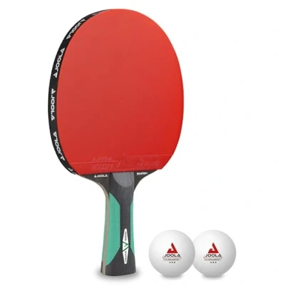 Abbildung von JOOLA 53135 Tischtennis Set ROSSKOPF SMASH Tischtennisschläger Inklusive 2 Tischtennisbälle Mit ITTF Zulassung, 1,8 MM Schwamm ,(1er Pack)