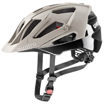 Abbildung von uvex Quatro cc sicherer MTB Helm für Damen und Herren individuelle Größenanpassung Verstellbarer Schirm Oak Brown Black matt 56 61 cm