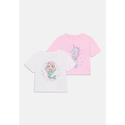 Abbildung von Name it Nmffrejane 2 PACK Tshirt print für Kinder, Größe: 92, Lucent white/sweet dreams