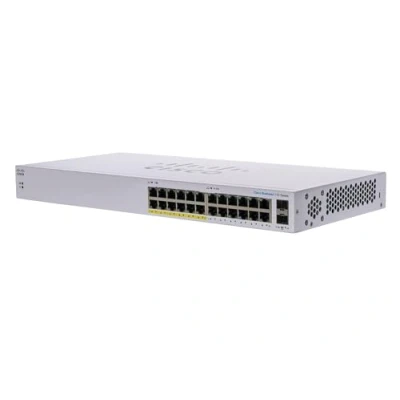 Abbildung von Cisco Business CBS110 24PP D Unmanaged Switch 24﻿ GE Ports Partial PoE 2 x 1G SFP Shared Begrenzter Lebenszeitschutz (CBS110 D)