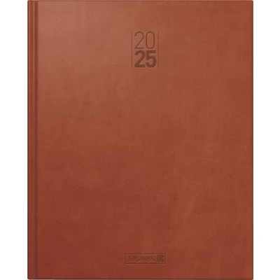 Abbildung von BRUNNEN Buchkalender Modell Manager Wt 7 weektimer (2025), 2 Seiten = 1 Woche, 210 x 260 mm, 160 Seiten, Kunstleder Einband, braun
